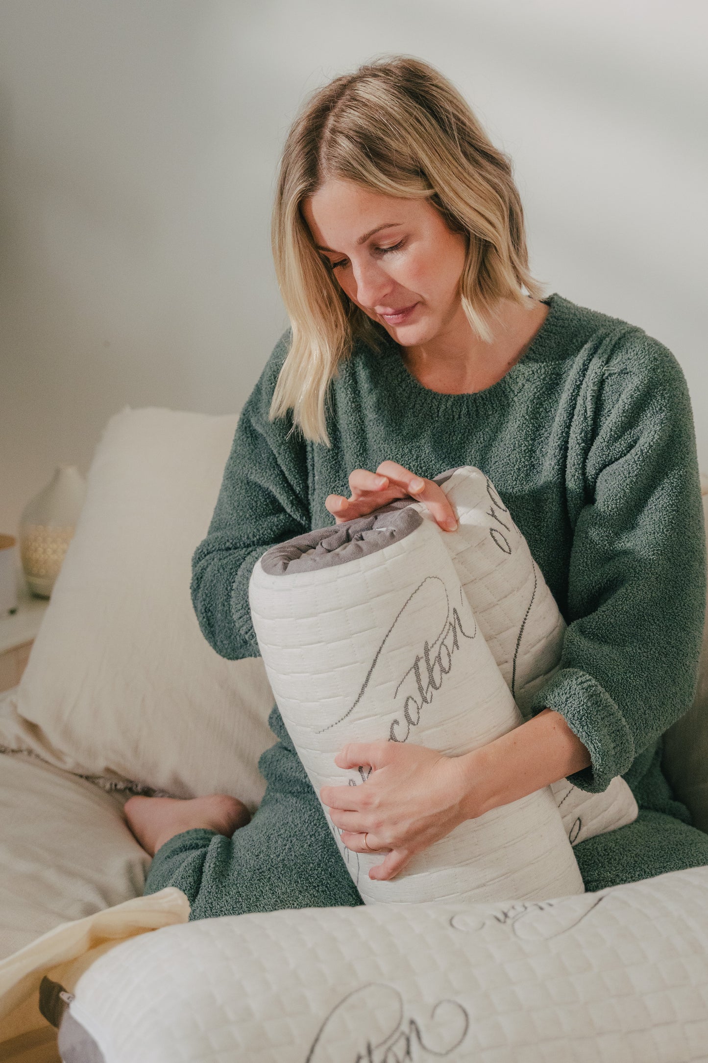 Natural Latex Body Pillow for Back and Side Sleepers - Naturally Cooling Pillow for Hugging