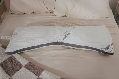 Natural Latex Body Pillow for Back and Side Sleepers - Naturally Cooling Pillow for Hugging