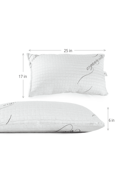 Sleep Artisan Encore Pillows : Natural Talalay Latex Pillow with Washable Cover and Adjustable Loft