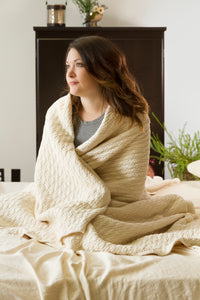 Organic Cotton Matelasse' Blanket