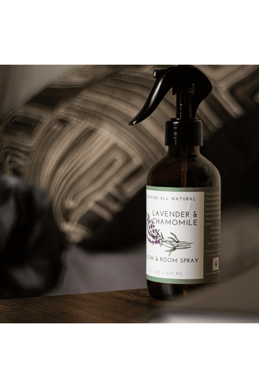 Lavender Essential Oil in Glass Spray Bottle